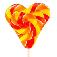 Kalp Lolipop (Sarı Kırmızı)