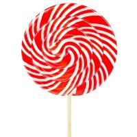 Yuvarlak Lolipop (Kırmızı Beyaz)